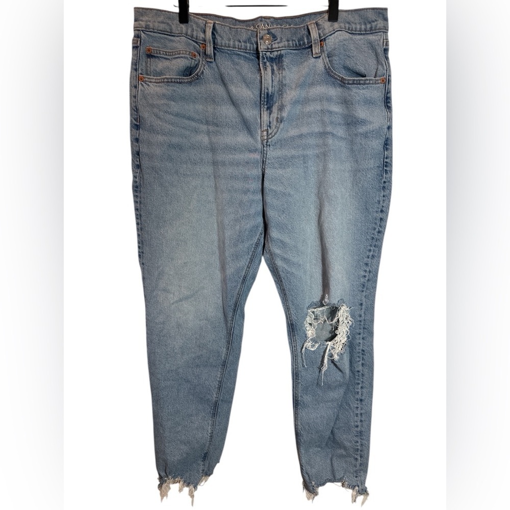 American Eagle 90's Skinny Jeans Women's 18 Regular Mid Rise Distresssed Stretch